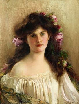 Albert Lynch,Le portrait d'une jeune fille