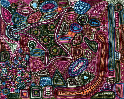 World Family - Dot Art Schilderij Tessa Smits