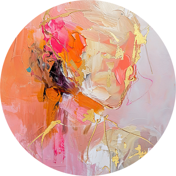 Portret minimalistisch schilderij van Abstract Schilderij