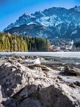 Eibsee and Wetterstein mountains
