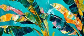 Tropical foliage in vibrant colours by Poster Art Shop