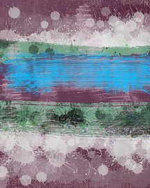 Horizon: Abstrakte Kunst in Lila, Grün, Weiß und Blau von MadameRuiz