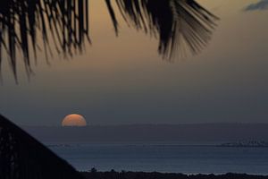 Sonnenuntergang in Mosambik von Ed Dorrestein