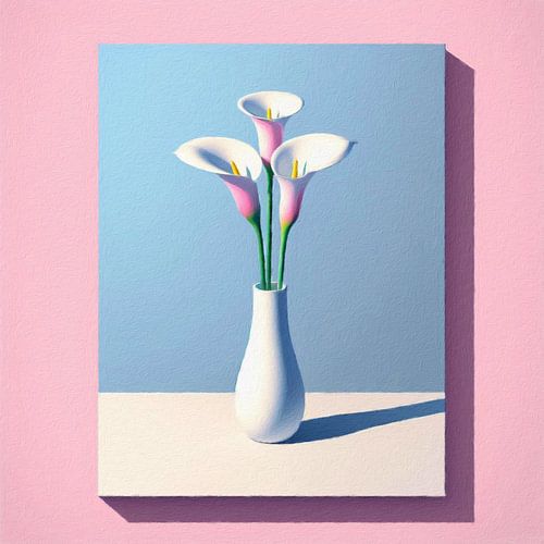 3 Flowers in Vase - a modern still life