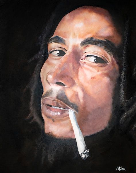 Bob Marley | Art print painting by Milau Lesmana