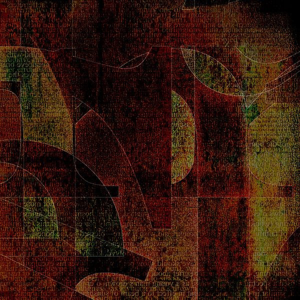 Circumfluent: Fleshener 01 [digital abstract art, dark red and yellow] by Nelson Guerreiro