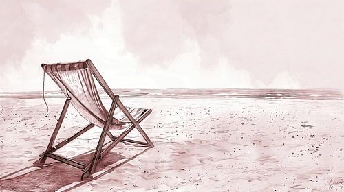 Chaise de plage solitaire