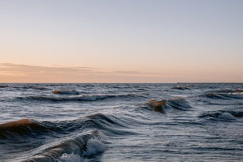 Waves at sunset