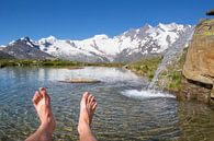 Bergsee Kreuzboden Saas-Fee von Menno Boermans Miniaturansicht