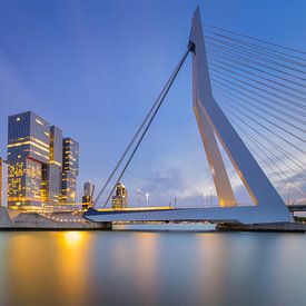 De Avond valt bij de Erasmusbrug van Bas Meelker