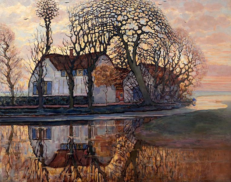 Piet Mondriaan. Landschap bij Duivendrecht van 1000 Schilderijen