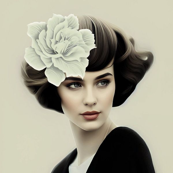 Ava, digital painting von Mariëlle Knops, Digital Art