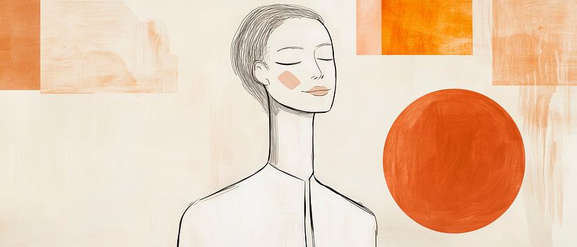 Feminine simplicity with warm colours by Poster Art Shop