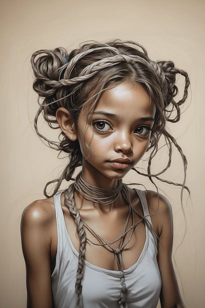 jeune fille hirsute par Matthias Beckmann