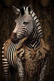 Classic portrait of a zebra