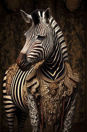 Klassiek portret van een zebra