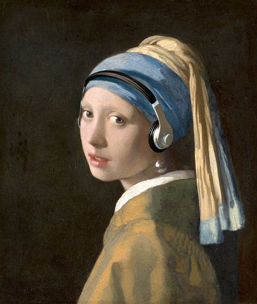 The girl with the pearl earphones by Patricia Hofmeester