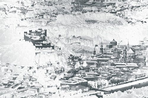 La forteresse de Hohensalzburg et la vieille ville