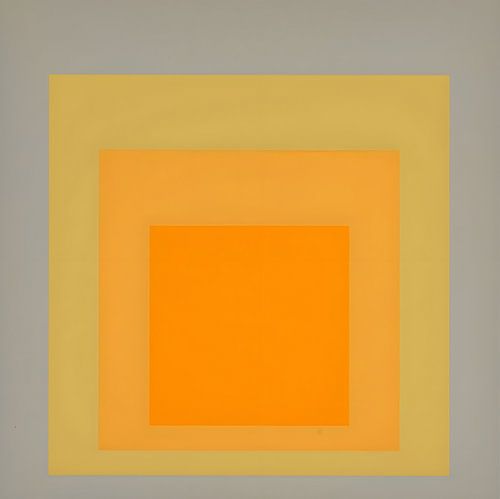 josef albers - Hommage aan de Squar, zilver, grijs, goud, geel