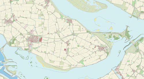 Kaart van Oostflakkee