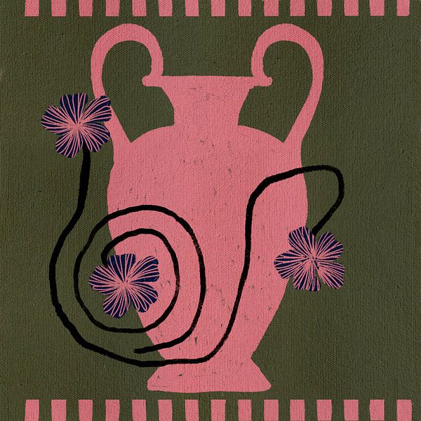 Außerhalb der Vase blüht 1 von Shatha Al Dafai