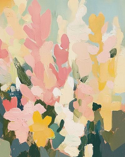 Vintage-Blumen im Matisse-Stil