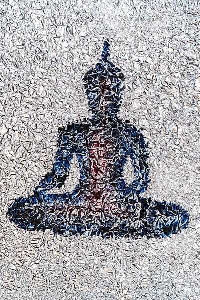 Buddha on aluminium foil by Stephan Zaun