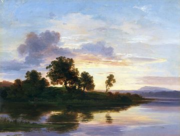 Christian Morgenstern, Abendstimmung am Starnberger See, 1850