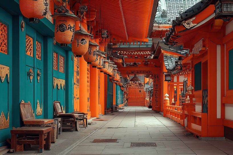 malerisches Straßenbild in Japan von Egon Zitter