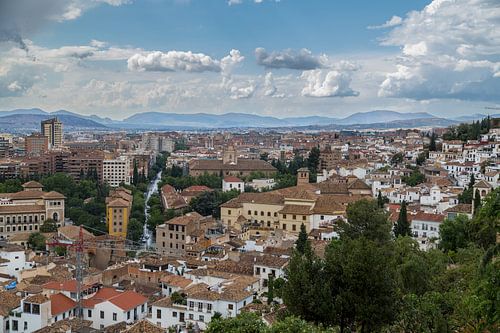 Grenade, ville aux nombreux bâtiments historiques en Andalousie, sud de l'Espagne