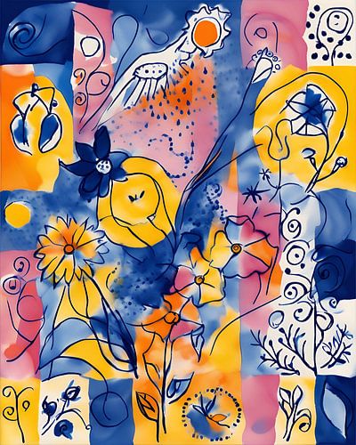 Bloemen dansen samen