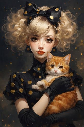 Pop oder Schwarz mit Katze