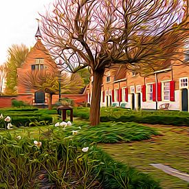 Westland Art #02 Das Heilige Geesthofje in Naaldwijk von Nicolaas Digi Art