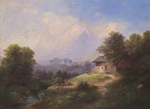 Franz Barbarini, Landschaft in Südtirol, 1868