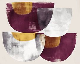 Rode en Witte Wijn | Abstract van Blikvanger Schilderijen