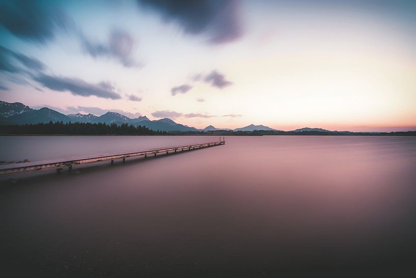 Zonsondergang aan de Hopfensee van Maikel Brands