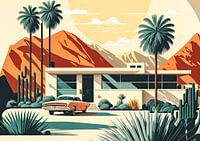 50er-Jahre-Retro-Bungalow in der Wüste von Arizona
