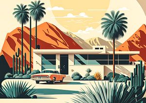 50er-Jahre-Retro-Bungalow in der Wüste von Arizona