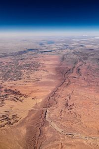 Afrika Wüste aus großer Höhe