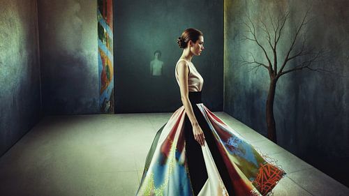 Droomportret in Symbolisch Stil Leven