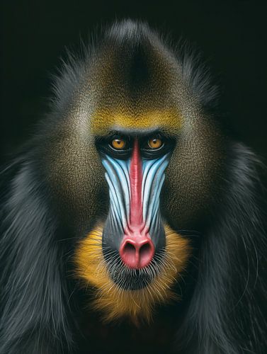 Portrait d'un mandrill