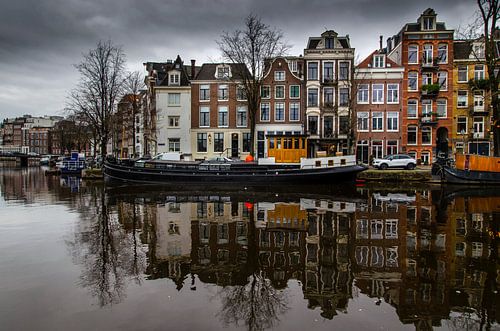 View of Zwanenburgwal in Amsterdam