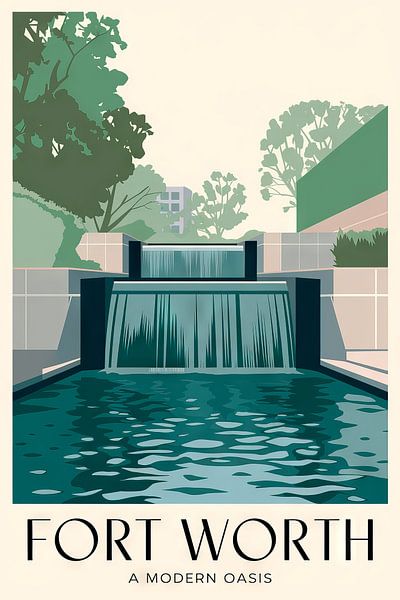 Fort Worth, Texas par Poster Art Shop