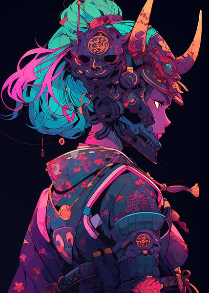 Cyberpunk Samurai Girl von Steven Kingsbury