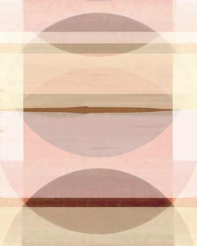 Abstract Bauhaus Shapes Geometry Warm Colours