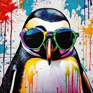 Pop-art Pinguin 03.6 van Blikvanger Schilderijen