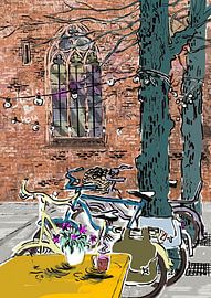 Vélos néerlandais à l'église d'&  sur Mariona Sinia