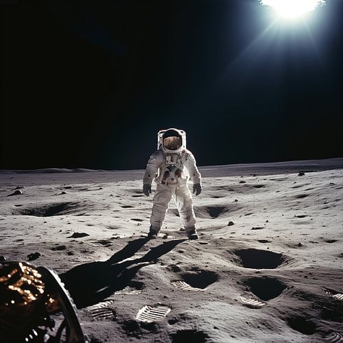 Astronaut in de nacht