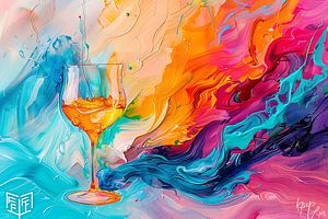 kleurrijk alcohol glas