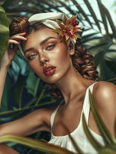 Modernes Porträt "Tropical"